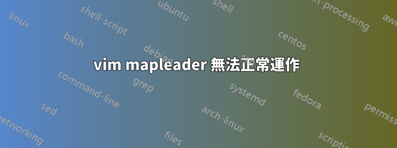 vim mapleader 無法正常運作