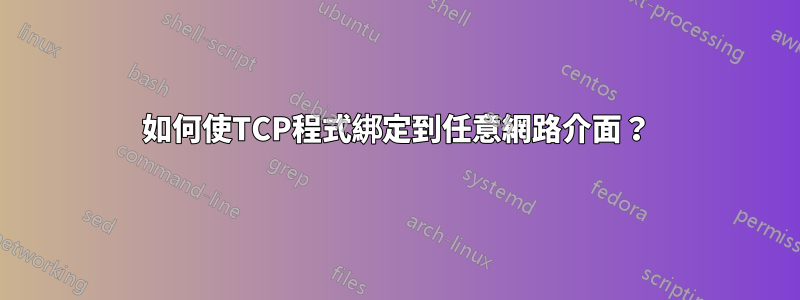 如何使TCP程式綁定到任意網路介面？