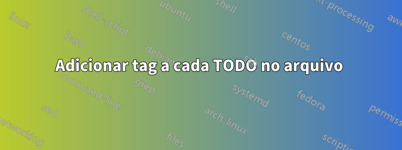 Adicionar tag a cada TODO no arquivo