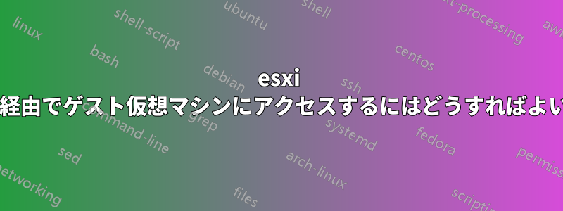 esxi サーバー経由でゲスト仮想マシンにアクセスするにはどうすればよいですか?