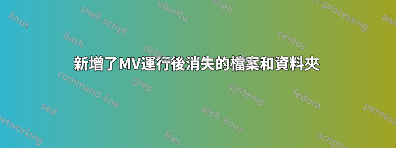 新增了MV運行後消失的檔案和資料夾