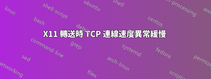 X11 轉送時 TCP 連線速度異常緩慢