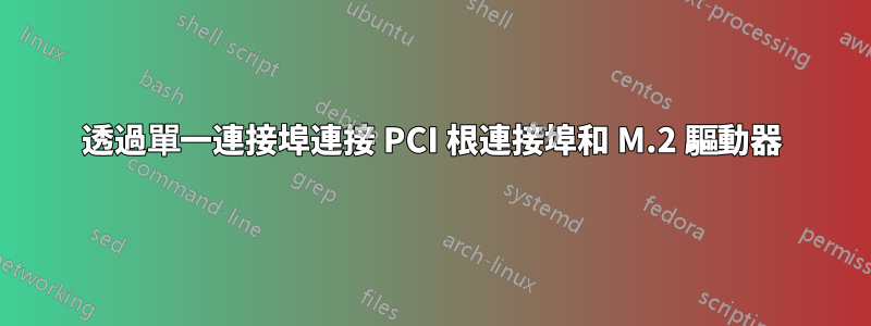 透過單一連接埠連接 PCI 根連接埠和 M.2 驅動器