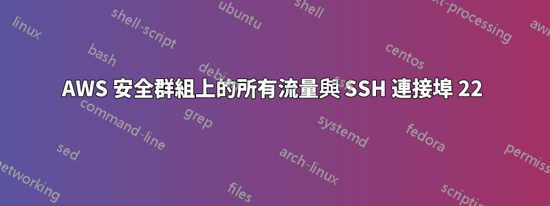 AWS 安全群組上的所有流量與 SSH 連接埠 22