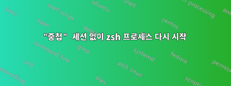 "중첩" 세션 없이 zsh 프로세스 다시 시작