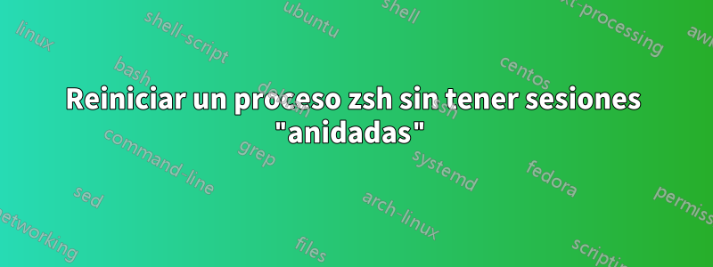 Reiniciar un proceso zsh sin tener sesiones "anidadas"