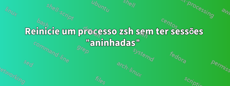 Reinicie um processo zsh sem ter sessões "aninhadas"