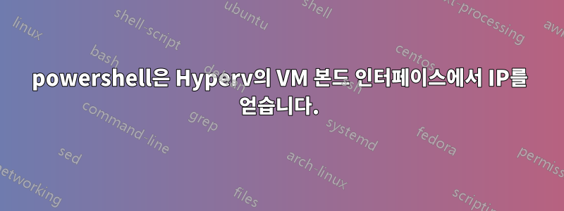 powershell은 Hyperv의 VM 본드 인터페이스에서 IP를 얻습니다.