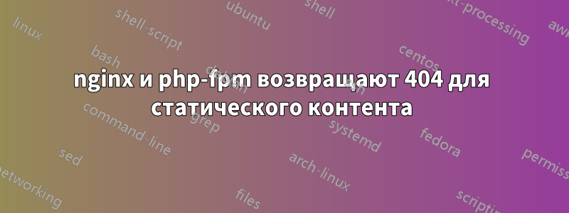 nginx и php-fpm возвращают 404 для статического контента