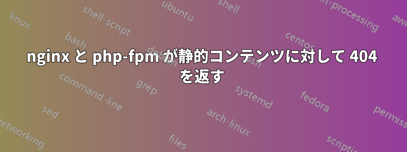 nginx と php-fpm が静的コンテンツに対して 404 を返す