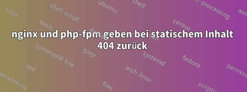 nginx und php-fpm geben bei statischem Inhalt 404 zurück