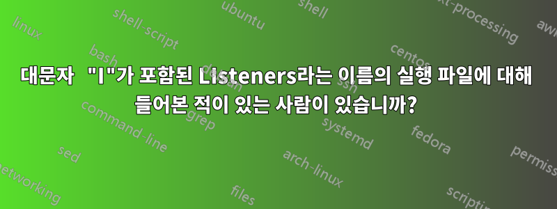 대문자 "I"가 포함된 LIsteners라는 이름의 실행 파일에 대해 들어본 적이 있는 사람이 있습니까?