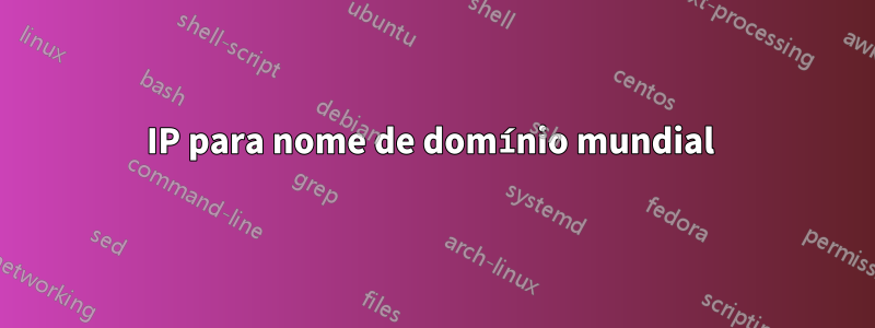 IP para nome de domínio mundial 