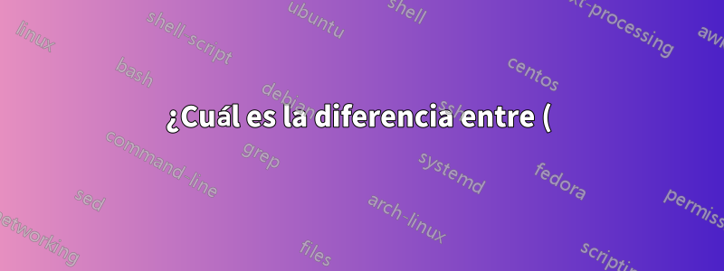 ¿Cuál es la diferencia entre () y {} en bash para agrupar resultados y comandos?