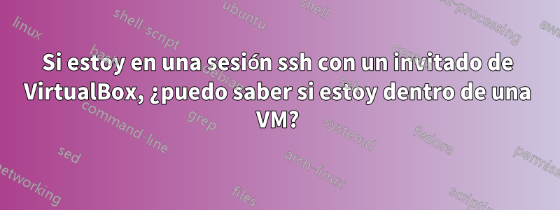 Si estoy en una sesión ssh con un invitado de VirtualBox, ¿puedo saber si estoy dentro de una VM?