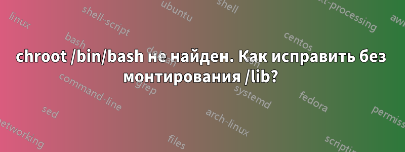 chroot /bin/bash не найден. Как исправить без монтирования /lib?