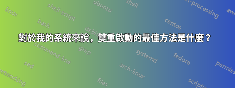 對於我的系統來說，雙重啟動的最佳方法是什麼？ 