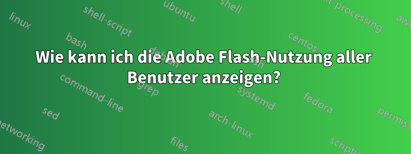 Wie kann ich die Adobe Flash-Nutzung aller Benutzer anzeigen?