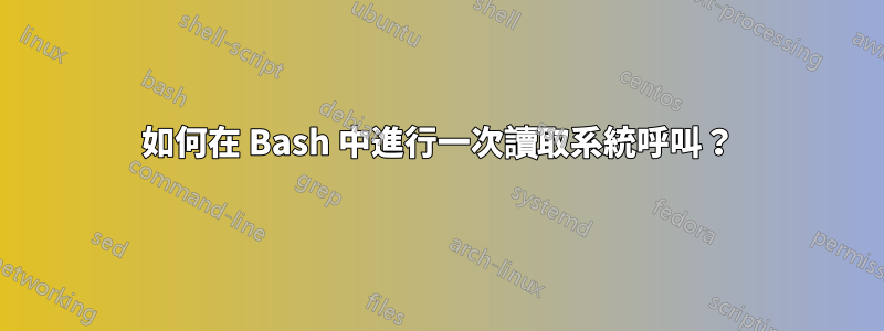 如何在 Bash 中進行一次讀取系統呼叫？