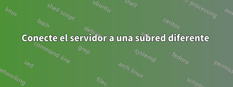 Conecte el servidor a una subred diferente