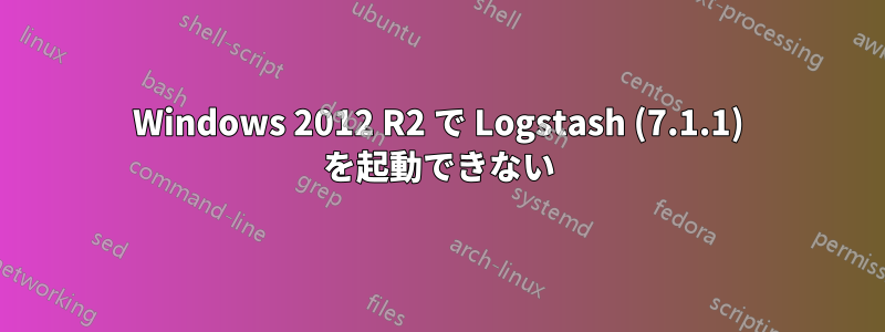 Windows 2012 R2 で Logstash (7.1.1) を起動できない