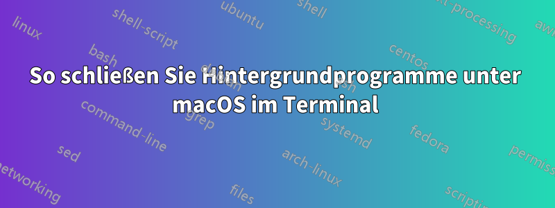 So schließen Sie Hintergrundprogramme unter macOS im Terminal