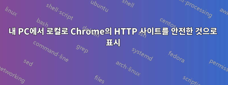 내 PC에서 로컬로 Chrome의 HTTP 사이트를 안전한 것으로 표시