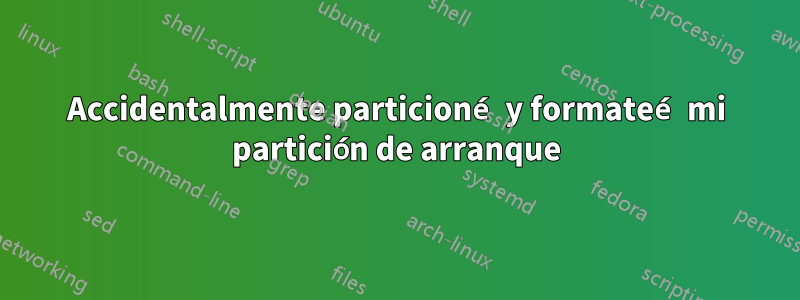 Accidentalmente particioné y formateé mi partición de arranque