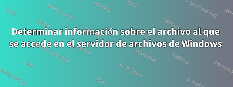 Determinar información sobre el archivo al que se accede en el servidor de archivos de Windows