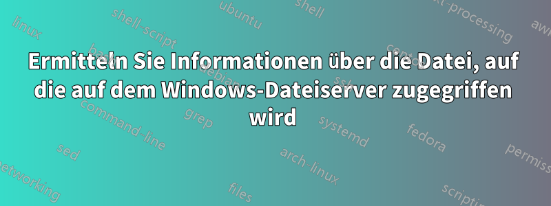 Ermitteln Sie Informationen über die Datei, auf die auf dem Windows-Dateiserver zugegriffen wird