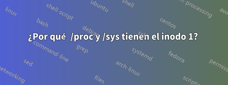 ¿Por qué /proc y /sys tienen el inodo 1?