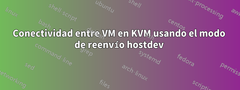 Conectividad entre VM en KVM usando el modo de reenvío hostdev