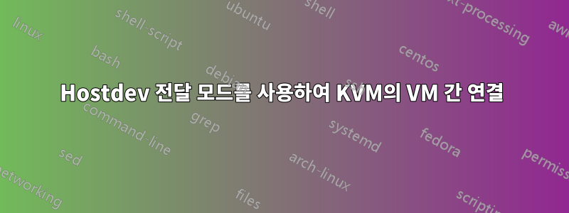 Hostdev 전달 모드를 사용하여 KVM의 VM 간 연결