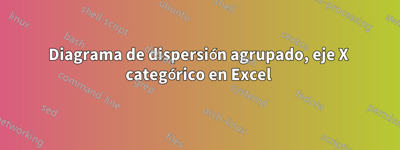 Diagrama de dispersión agrupado, eje X categórico en Excel