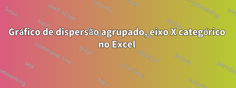 Gráfico de dispersão agrupado, eixo X categórico no Excel