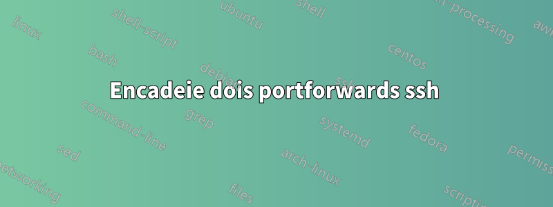 Encadeie dois portforwards ssh