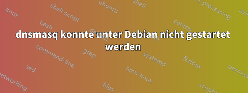 dnsmasq konnte unter Debian nicht gestartet werden