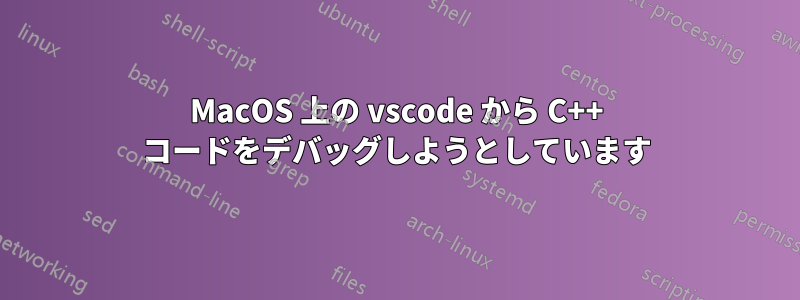 MacOS 上の vscode から C++ コードをデバッグしようとしています