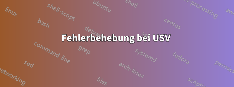 Fehlerbehebung bei USV