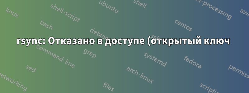 rsync: Отказано в доступе (открытый ключ) с SSH