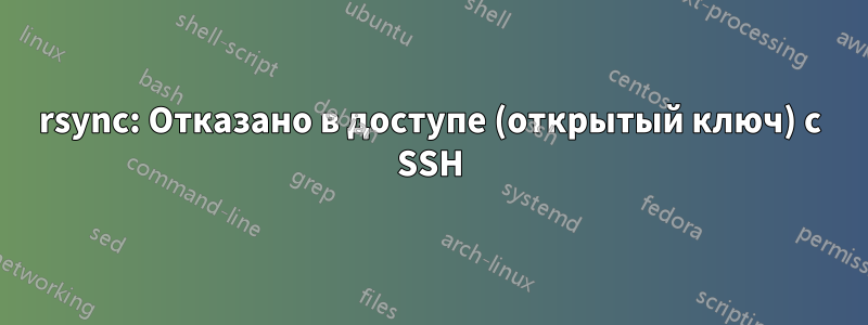 rsync: Отказано в доступе (открытый ключ) с SSH