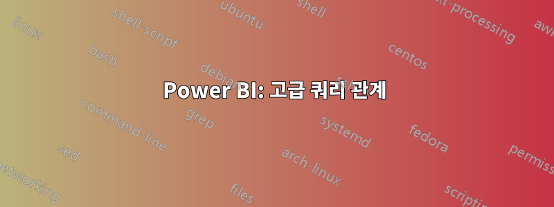 Power BI: 고급 쿼리 관계