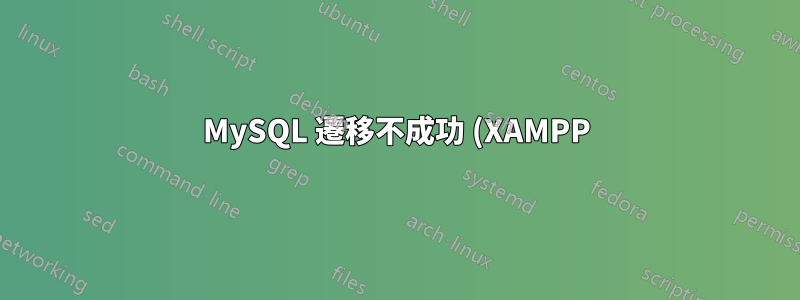 MySQL 遷移不成功 (XAMPP)