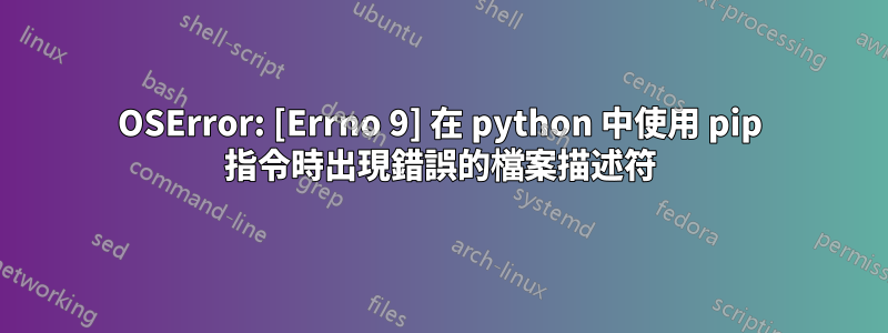 OSError: [Errno 9] 在 python 中使用 pip 指令時出現錯誤的檔案描述符