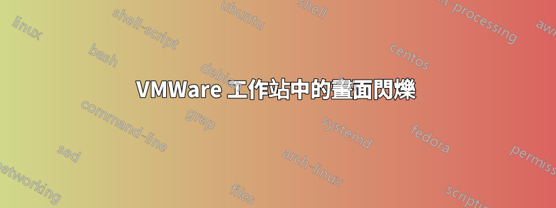 VMWare 工作站中的畫面閃爍