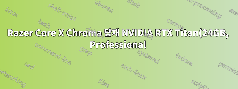 Razer Core X Chroma 탑재 NVIDIA RTX Titan(24GB, Professional)