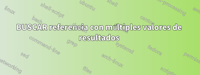 BUSCAR referencia con múltiples valores de resultados