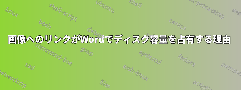 画像へのリンクがWordでディスク容量を占有する理由