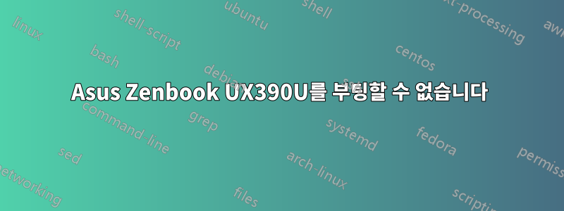 Asus Zenbook UX390U를 부팅할 수 없습니다