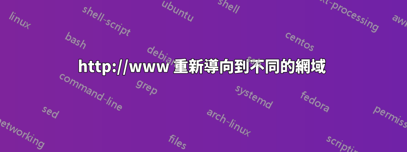 http://www 重新導向到不同的網域